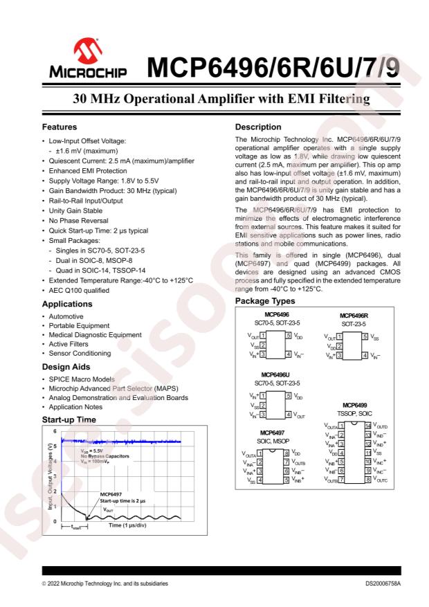 MICROCHIP MCP6499T-E/SL