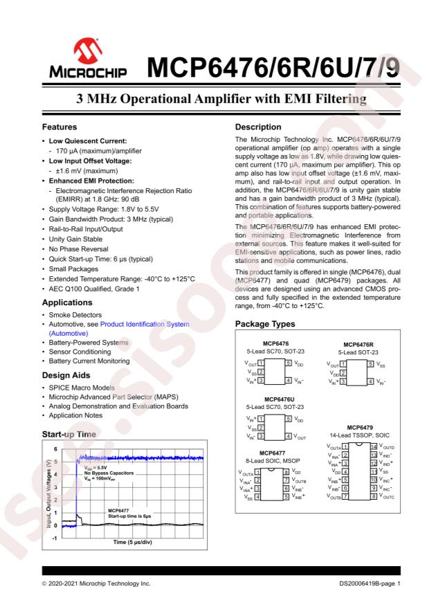 MICROCHIP MCP6477-E/MS