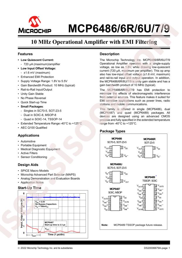 MICROCHIP MCP6486RT-E/OT