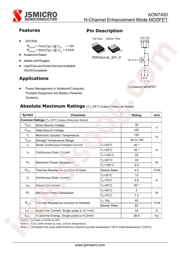 JSMSEMI AON7400-JSM