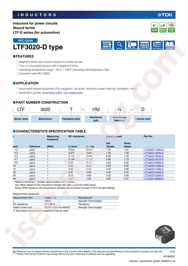 TDK LTF3020T-560M-D