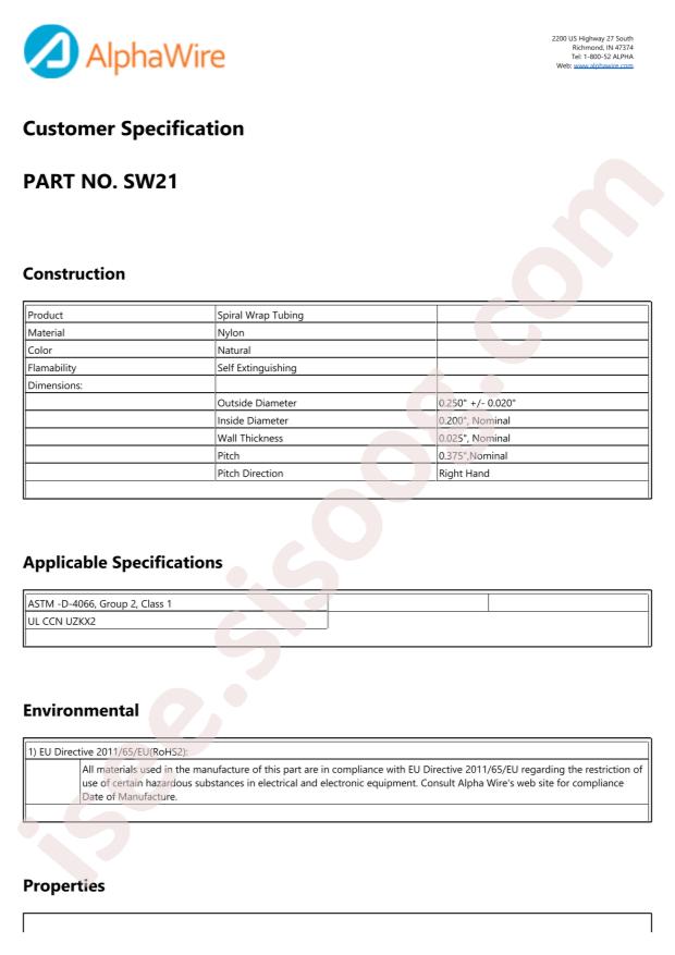Alpha Wire SW21 NA005