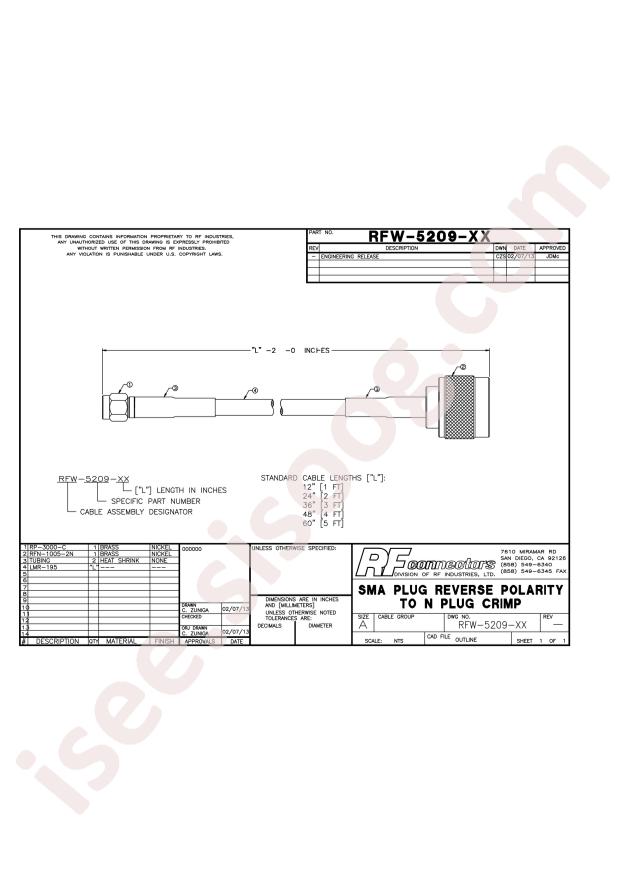 RF Industries RFW-5209-24