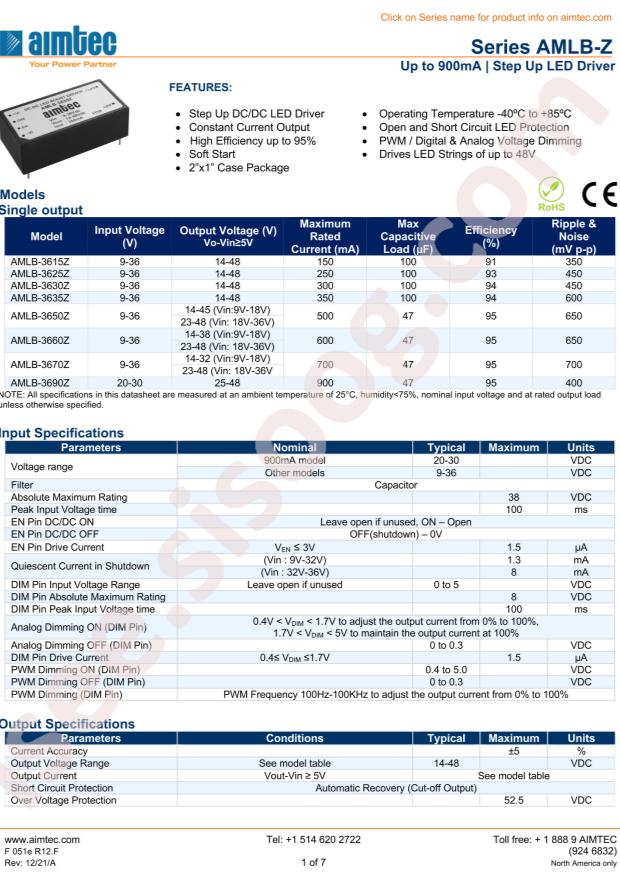 Aimtec AMLB-3630Z