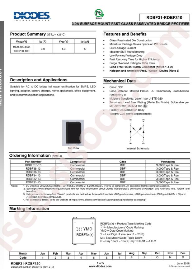 DIODES RDBF34-13
