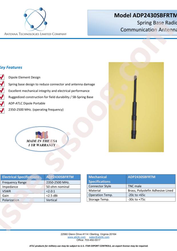 ANTENNA SPECIALISTS ADP2430SBFRTM