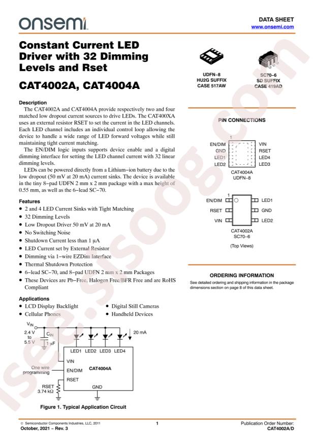 onsemi CAT4002ATD-GT3