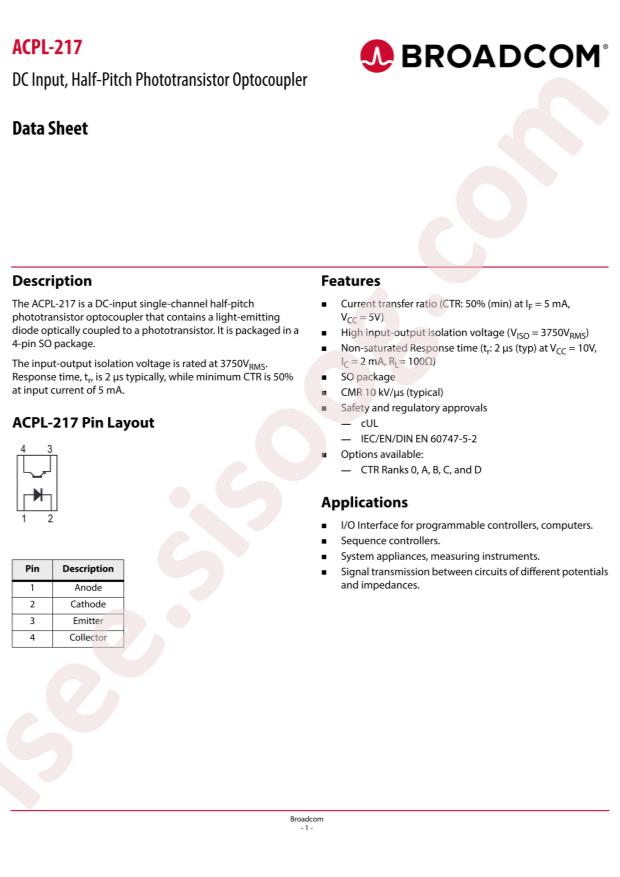 Broadcom ACPL-217-50BE