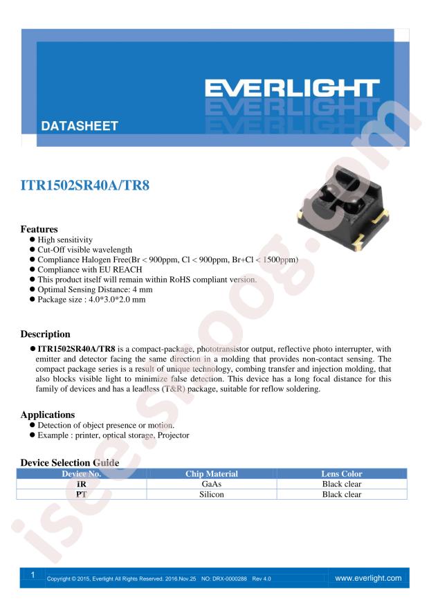 EVERLIGHT ITR1502SR40A/TR8