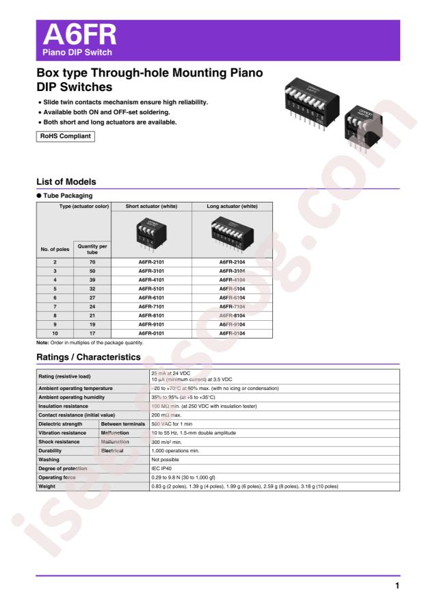 OMRON A6FR-3104