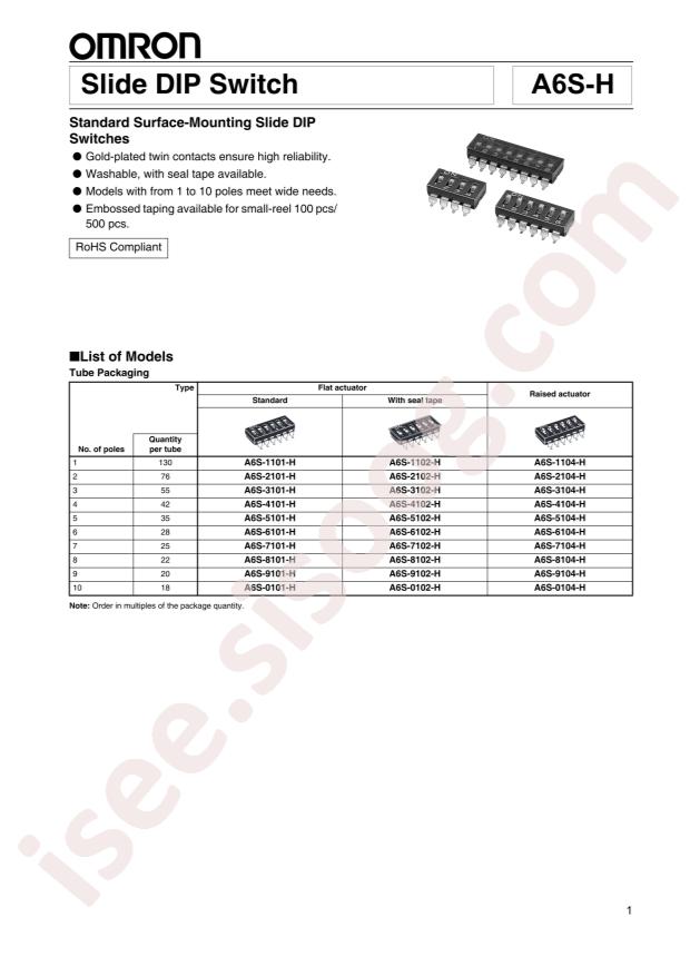 OMRON A6S-1101-H