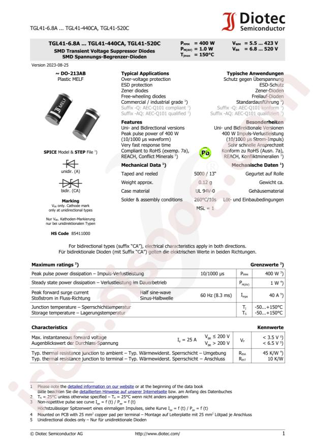 DIOTEC TGL41-13C