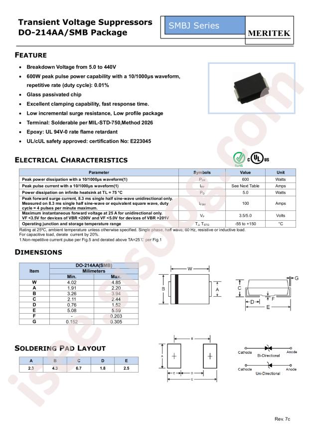 Meritek SMBJ180