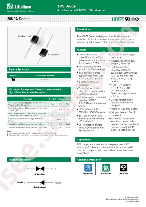 Littelfuse 30KPA240A