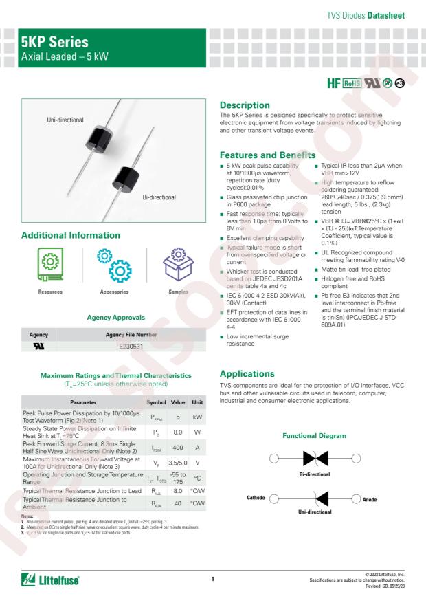 Littelfuse 5KP120CA-B