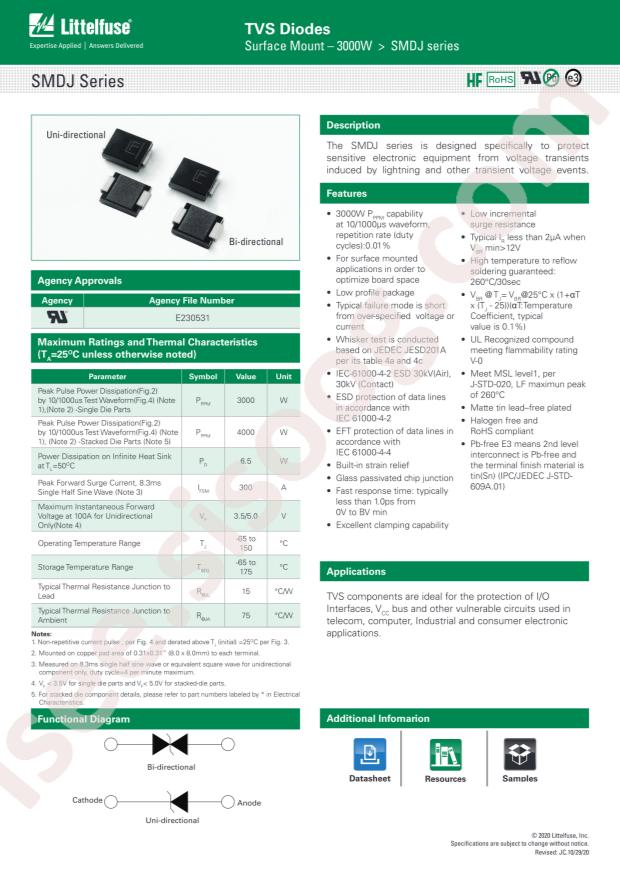 Littelfuse SMDJ26CA-T7