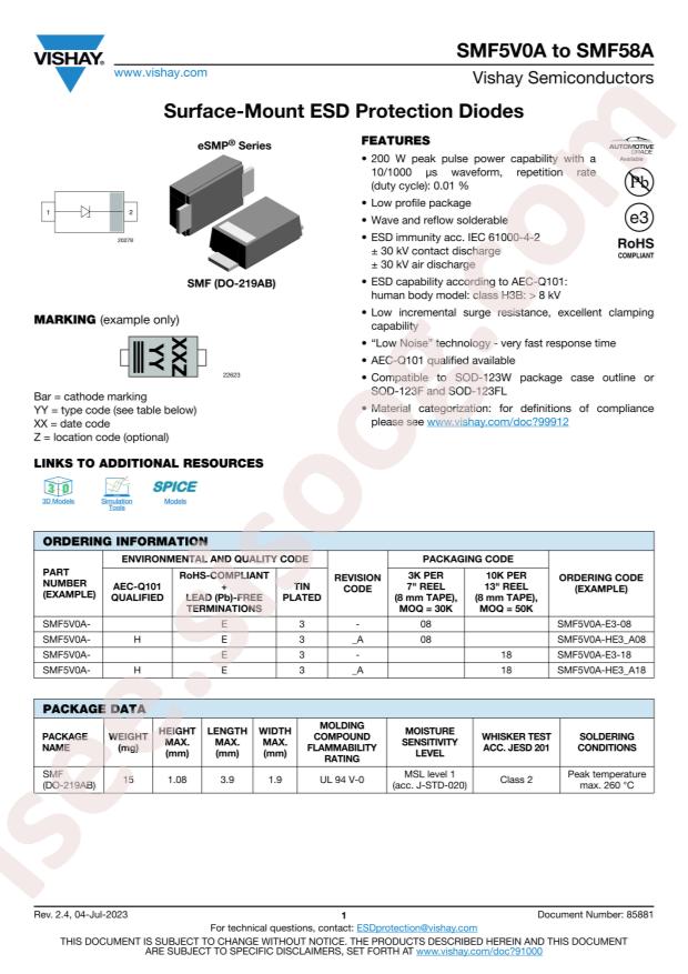 VISHAY SMF6V0A-HM3-08