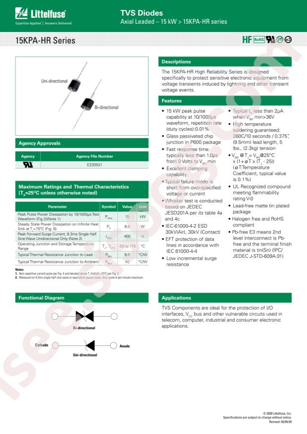 Littelfuse 15KPA110A-HR