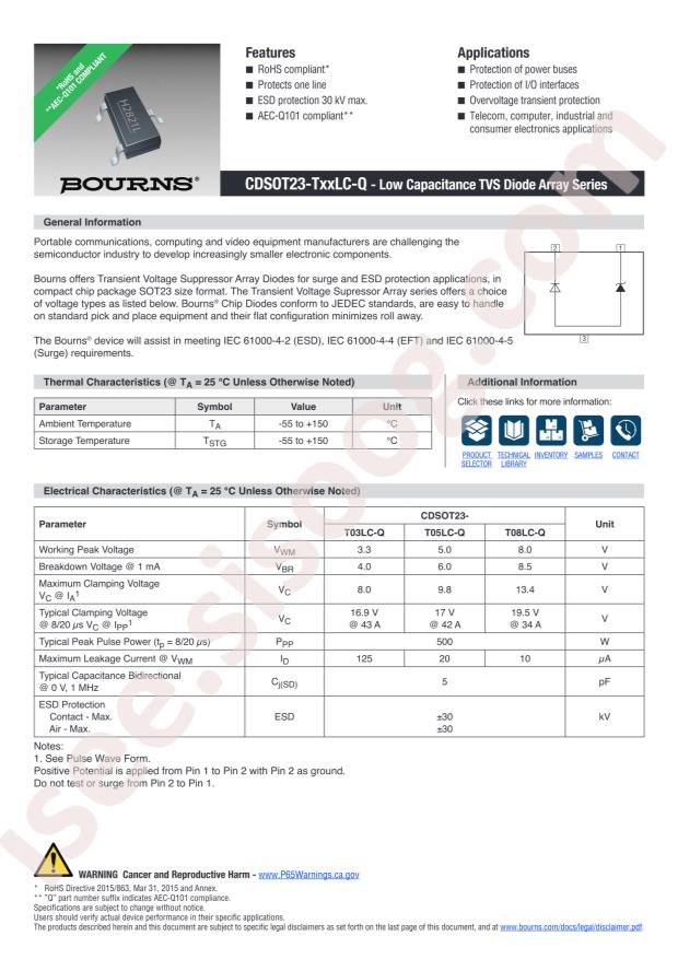 BOURNS CDSOT23-T03LC-Q