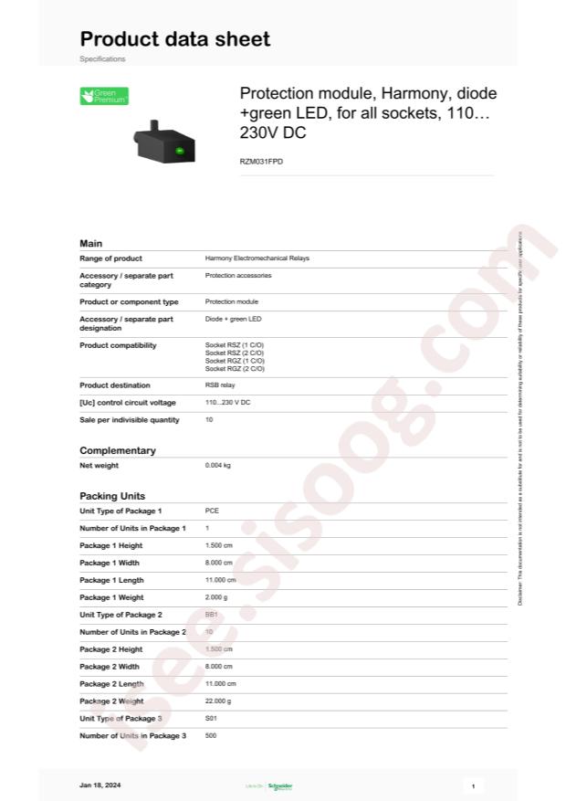 Schneider RZM031FPD