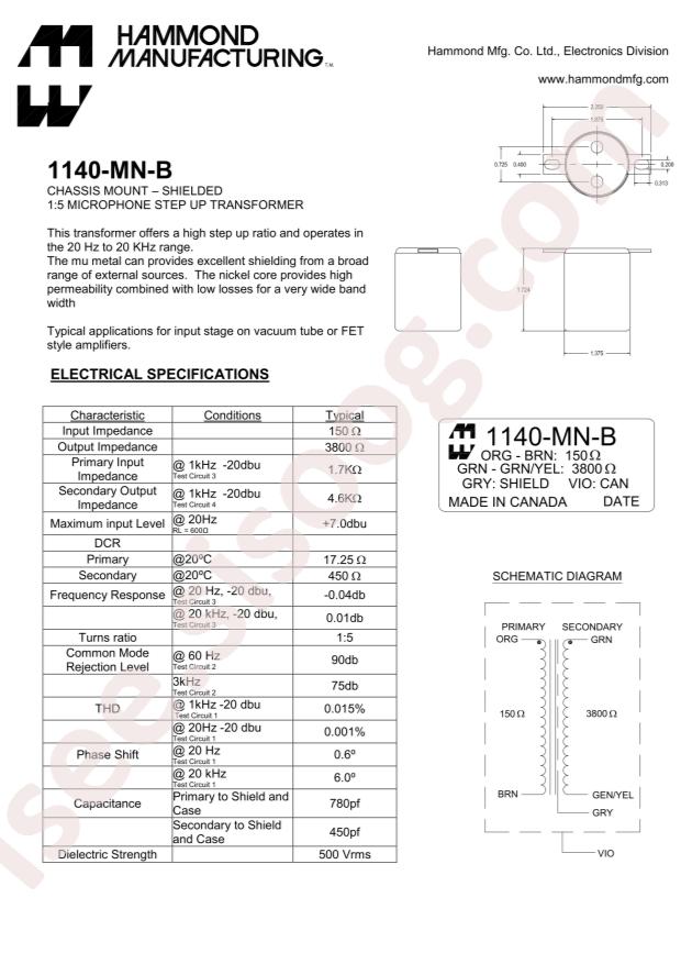 Hammond 1140-MN-B