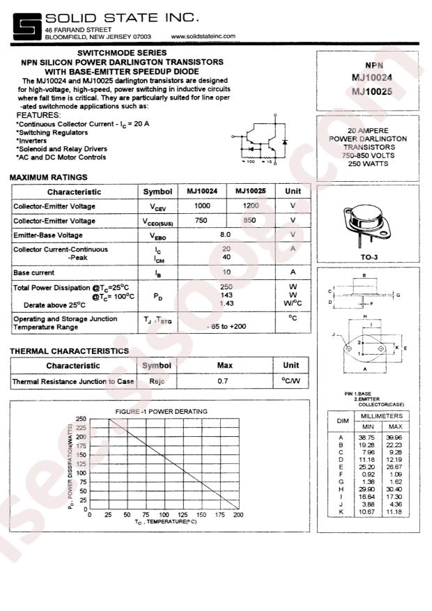 Solid State System MJ10025