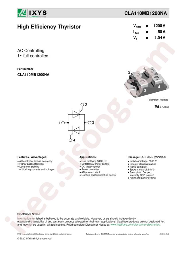 Littelfuse/IXYS CLA110MB1200NA