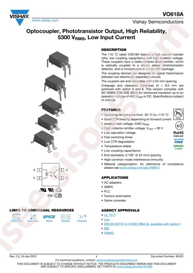 VISHAY VO618A-2X017T
