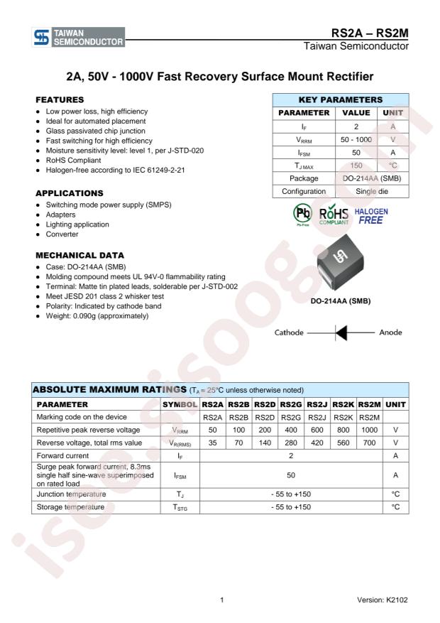 Taiwan Semiconductor RS2J R5G