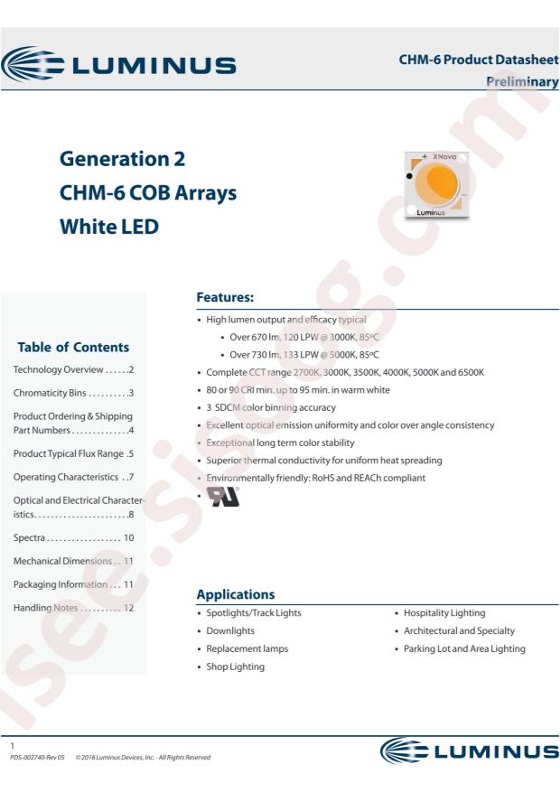 Luminus Devices CHM-6-50-90-18-AA10-F3-5