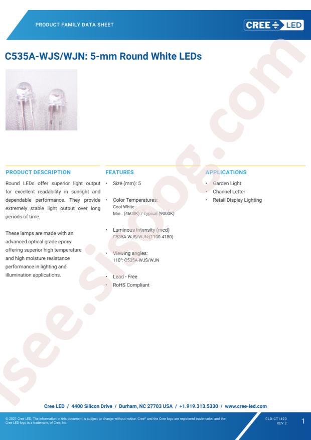 CREE LED C535A-WJN-CV0W0231