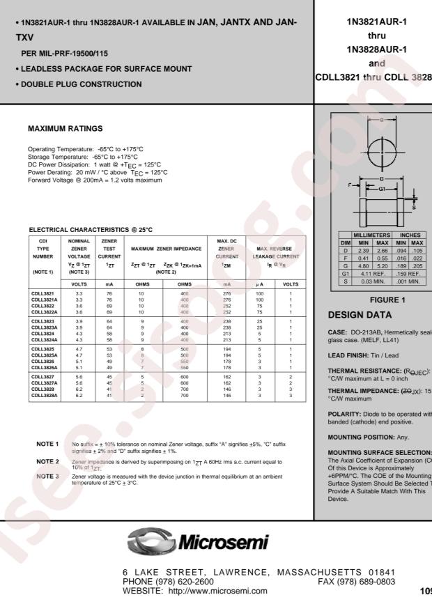 MICROCHIP CDLL3826D/TR