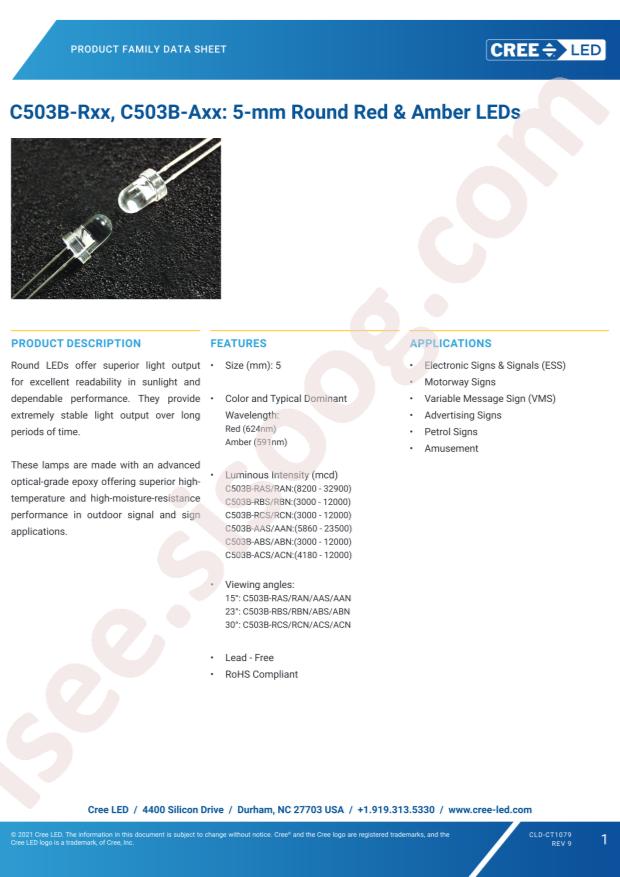CREE LED C503B-AAS-CY0Z0341