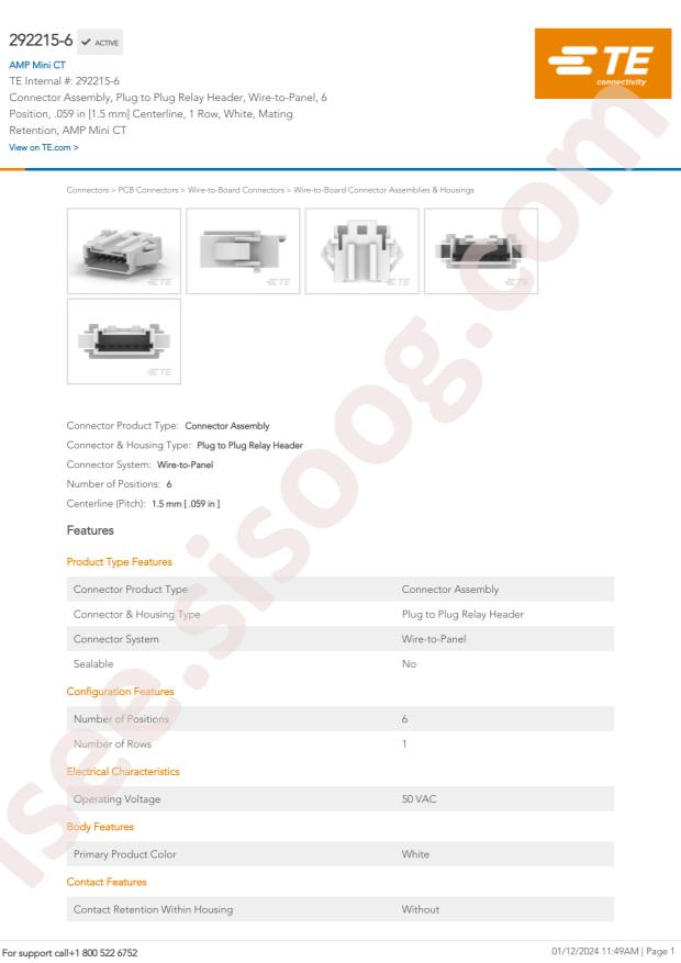 TE Connectivity 292215-6