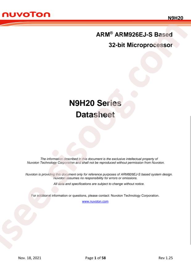 NUVOTON N9H20K51N