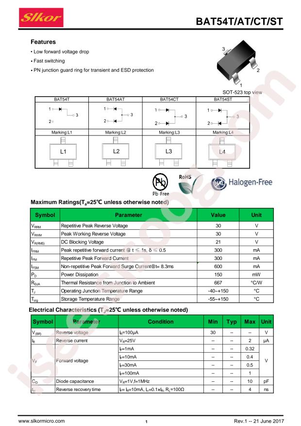 Slkor BAT54ST