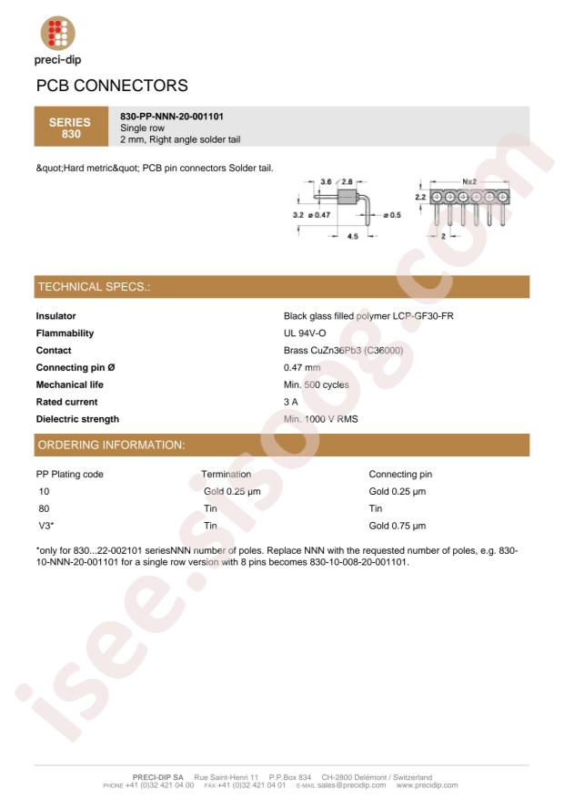 Preci-Dip 830-10-034-20-001101