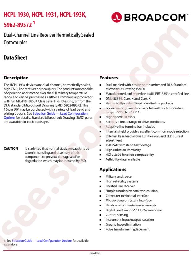 Broadcom 5962-8957201XA