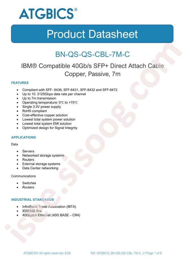 ATGBICS by Approved Technology Ltd BN-QS-QS-CBL-7M-C