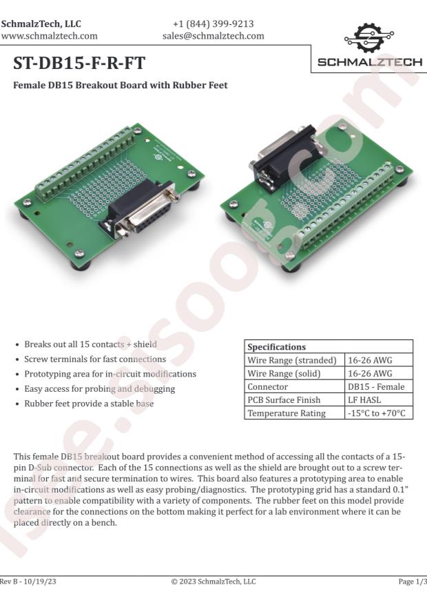 Schmalz ST-DB15-F-R-FT