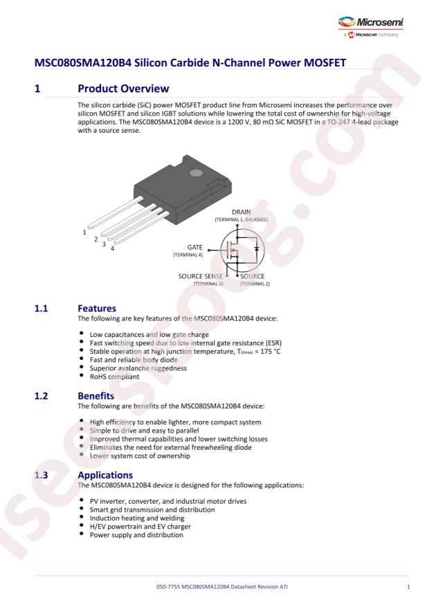 MICROCHIP MSC080SMA120B4