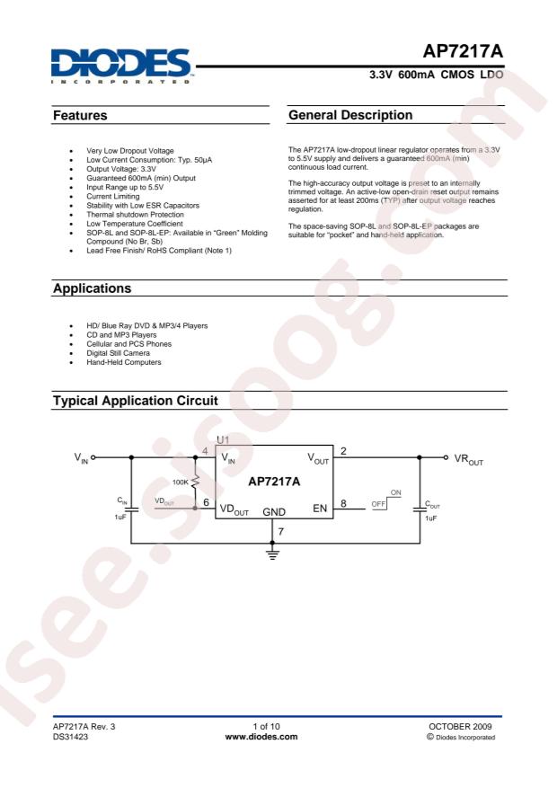 DIODES AP7217A-33SG-13