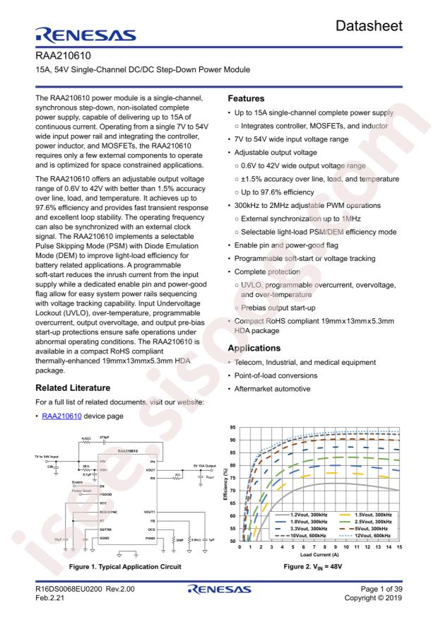 RENESAS RAA2106104GLG#AD0