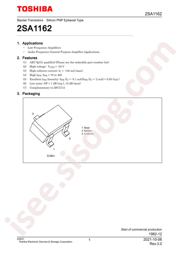 TOSHIBA 2SA1162-GR(TE85LF
