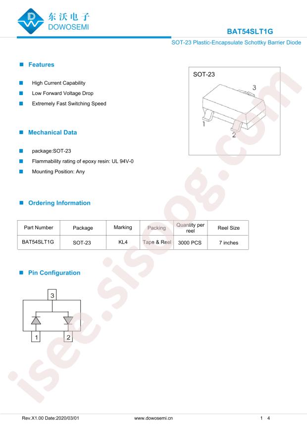 DOWO BAT54SLT1G