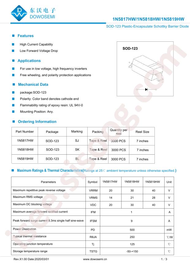 DOWO 1N5819HW