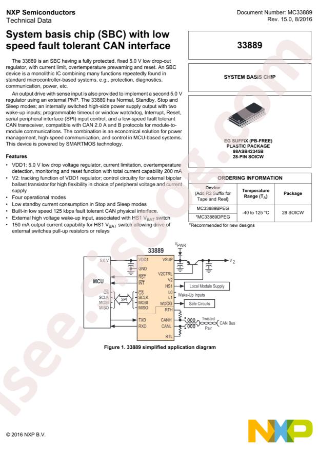 NXP MC33889BPEG