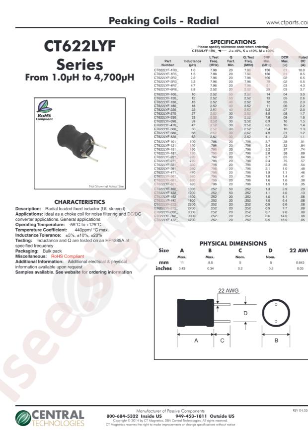 Central Technologies CT622LYF-330J