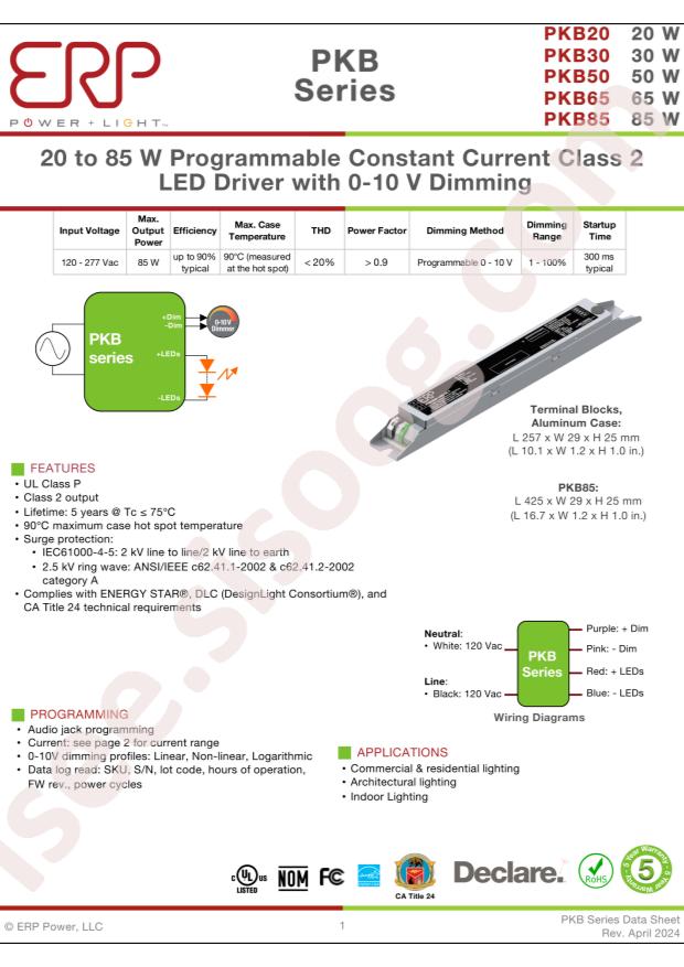 Energy Recovery Products PKB30W-1050-55-TN
