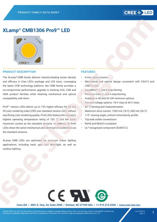 CREE LED CMB1306-R160-00PF0U0A50G